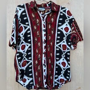 Vintage Caliche Collection short sleeve button-down shirt.